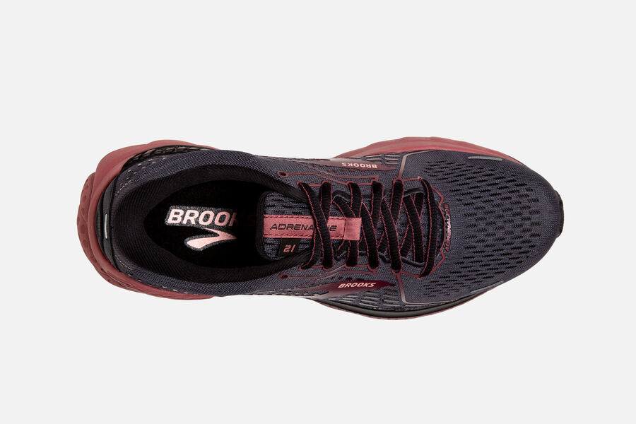 Brooks Running Shoes Womens Black - Adrenaline GTS 21 Road - 7405-DNEQA